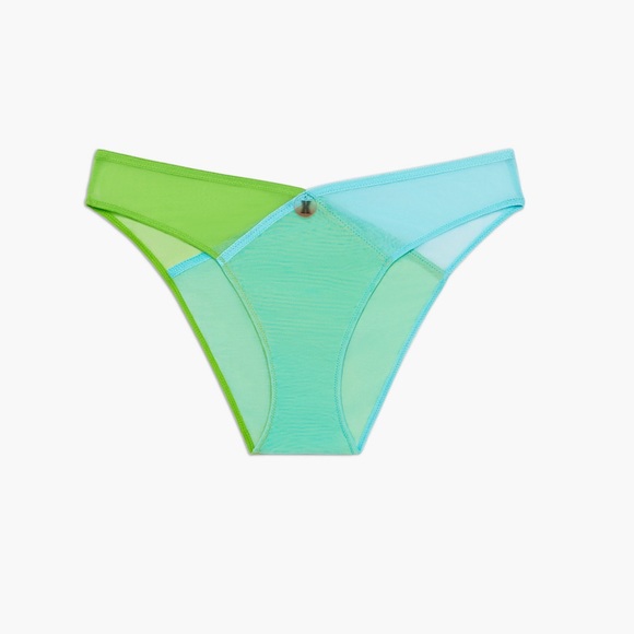 Savage X Fenty Blue & Kelly Green Savage Not Sorry Panty & Mesh Bikini Bundle - Picture 9 of 13